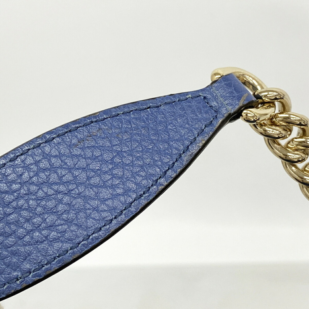 GUCCI Authentic Blue Leather Shoulder Bag - Picture 7 of 9